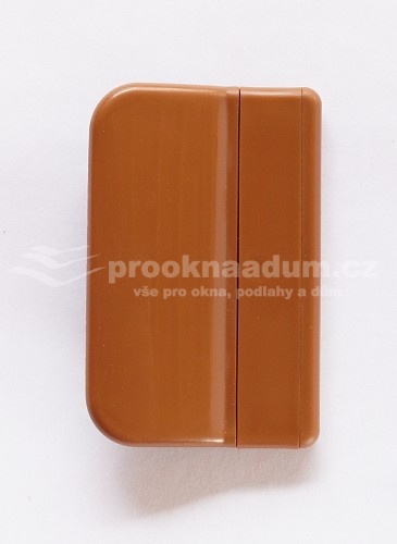 Madlo balkonové zlatý dub a západka pro balkonové dvoukřídlé dveře