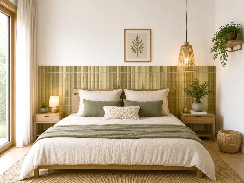 Bambusová rohož za postel 50x200 cm dub - za postel, stěnu i balkon