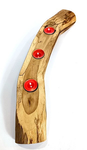 Dřevěný svícen z dubu 54x8x6cm