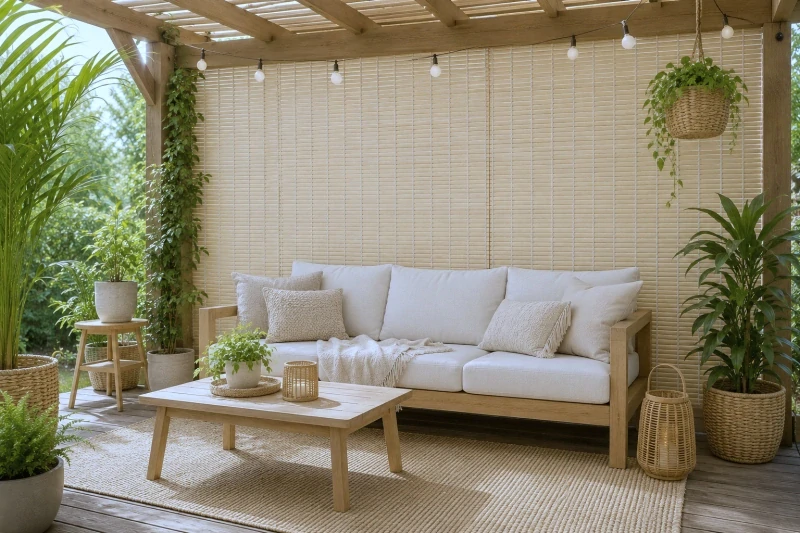 Bambusová rohož za postel 150x300 cm světlá - za postel, stěnu i balkon