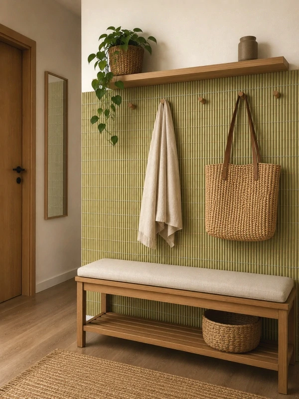 Bambusová rohož za postel 70x300 cm dub - za postel, stěnu i balkon