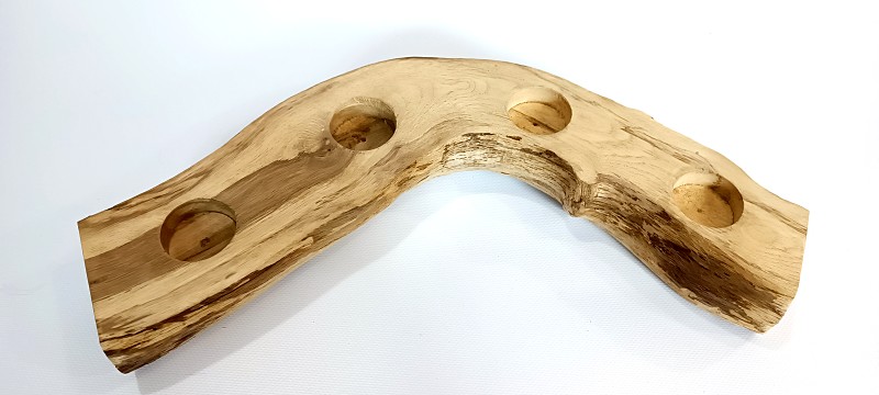 Dřevěný svícen z dubu 42x9x5cm