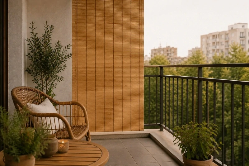 Bambusová rohož za postel 70x200 cm medová - za postel, stěnu i balkon